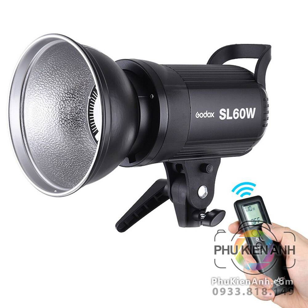 Đèn led Godox SL 60 W + Remote cho quay phim, live stream, chụp ảnh, studio + BH 12 tháng