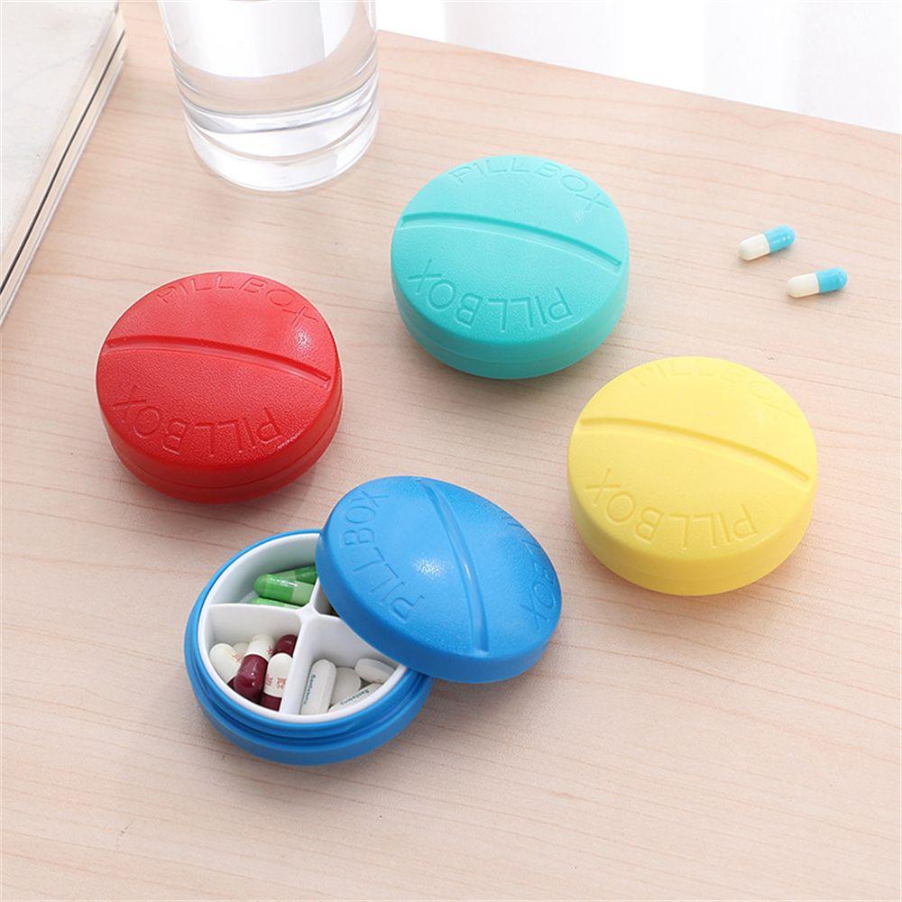 Ebinlands Hộp Đựng Thuốc Bốn Ngăn Dễ Mang Theo Tiện Lợi