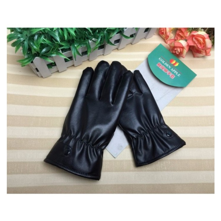 Găng tay da lót nỉ bông nữ thuận tiện cả đi xe máy hay cầm điện thoại shopsoc