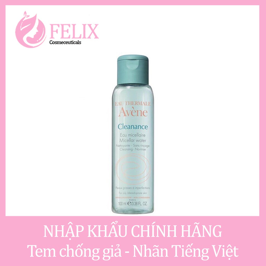 Nước tẩy trang làm sạch sâu dành cho da nhờn mụn Avene Cleanance Micellar 100ml