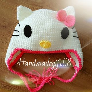 Mũ Len Hello Kitty cho bé gái