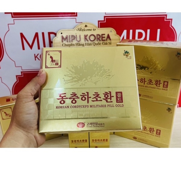 Viên Đông Trùng Hạ Thảo Cao Cấp KGS Hàn Quốc Hộp 2 Lọ x 100G