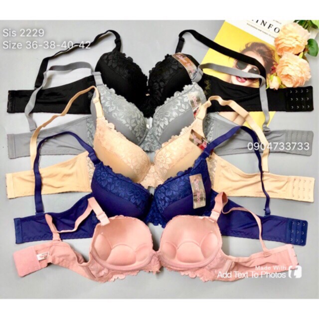 Áo lót big size Thái Lan sisterhood 2229 có gọng bản to nâng ngực cup B
