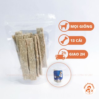 Xương gặm da bò TÀI HƯNG THỊNH 862 (13 cái) - bánh xương, snack, bánh thưởng, xương gặm cho chó