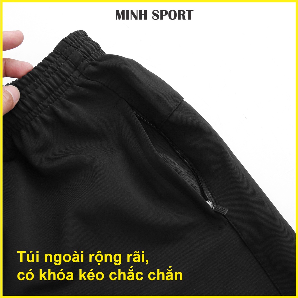 Quần Short Nam Thể Thao Bóng Đá Vải Thun Poly 2 Da Đẹp, Mặc Mát mã QUAN.26