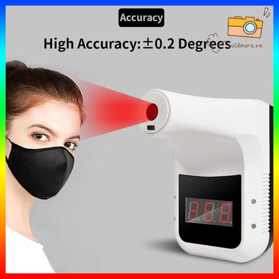 [SOE]  Non-Contact Thermometer Wall-Mounted Infrared Forehead Digital Temperature Fever Alarm Accurate Instant Reading LCD Display