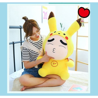GẤU BÔNG SHIN COSPLAY PIKACHU SIÊU MỀM MỊN (27CM--->80CM) VẢI MINISO 4 CHIỀU CAO CẤP, ÊM ÁI, HÀNG XỊN LOẠI 1