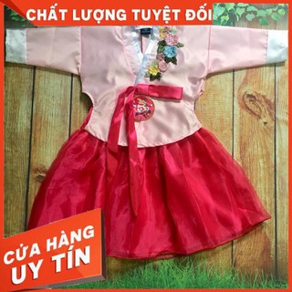 Hanbok bé gái vôn hoa 3d mẫu mới