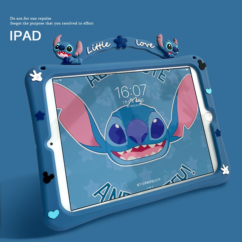 Hoạt Hình Ốp Máy Tính Bảng Silicon Hình Stitch Cho Ipad Air1 Air2 Air3 Air4 10.9 Mini1 Mini2 Mini3 Mini4 Mini5 Mini6 Ipad5 Ipad6 10.2 "Ipad7Th Gen7 2019 Pro9.7" 2017 2018 Pro5 "Pro 20.5