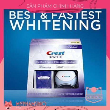 [CHÍNH HÃNG] Set đèn và miếng dán trắng răng Crest Crest 3D White Whitestrips With Light Dental Whitening Kit