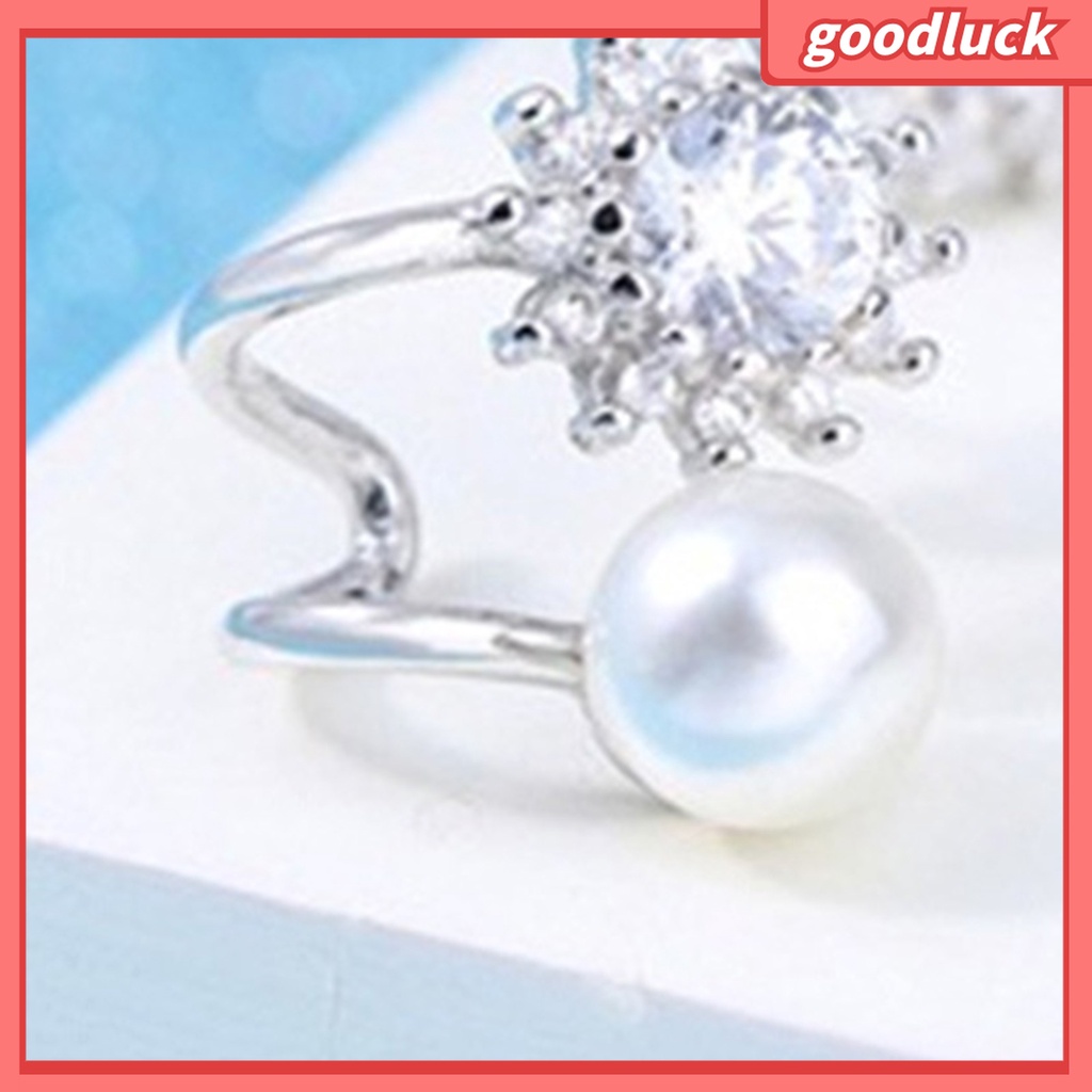 Goodluck| 1 Cặp Khuyên Kẹp Vành Tai Hình Hoa Hướng Dương Đính Đá Zircon Sang Trọng