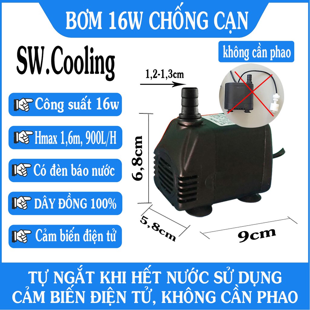 bơm nước 16w tự ngắt khi hết nước cho quạt điều hòa quạt hơi nước sử dụng cảm biến điện tử kèm đen báo nước