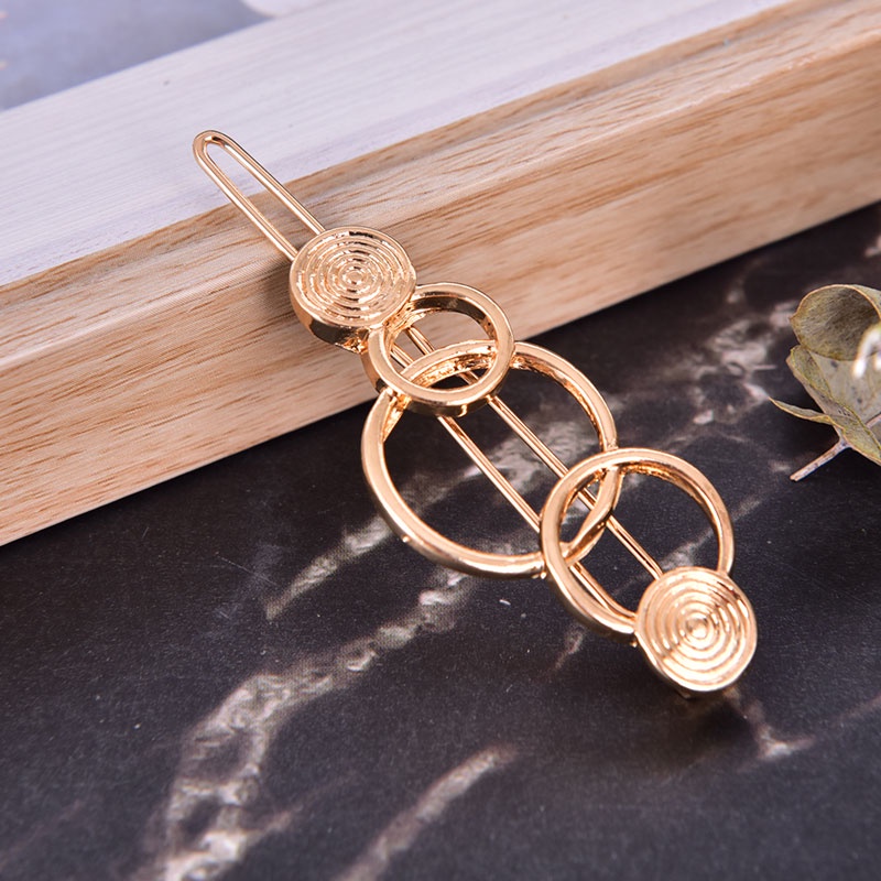 Kẹp Tóc Bằng Kim Loại Thiết Kế Đục Lỗ Thời Trang Cho Nữ