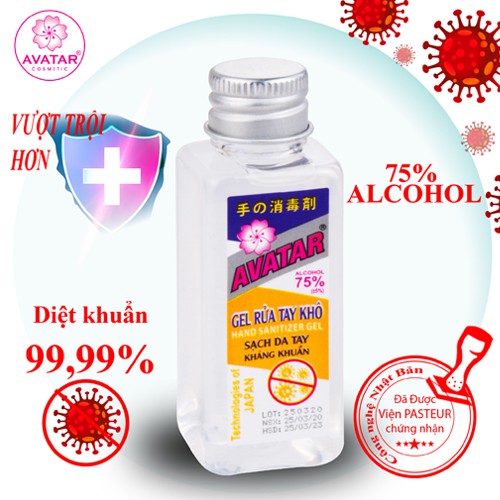 Nước rửa tay khô Avatar 75% cồn (40ml)- Diệt khuẩn tối đa - có chứng nhận Y tế từ PASTEUR | BigBuy360 - bigbuy360.vn