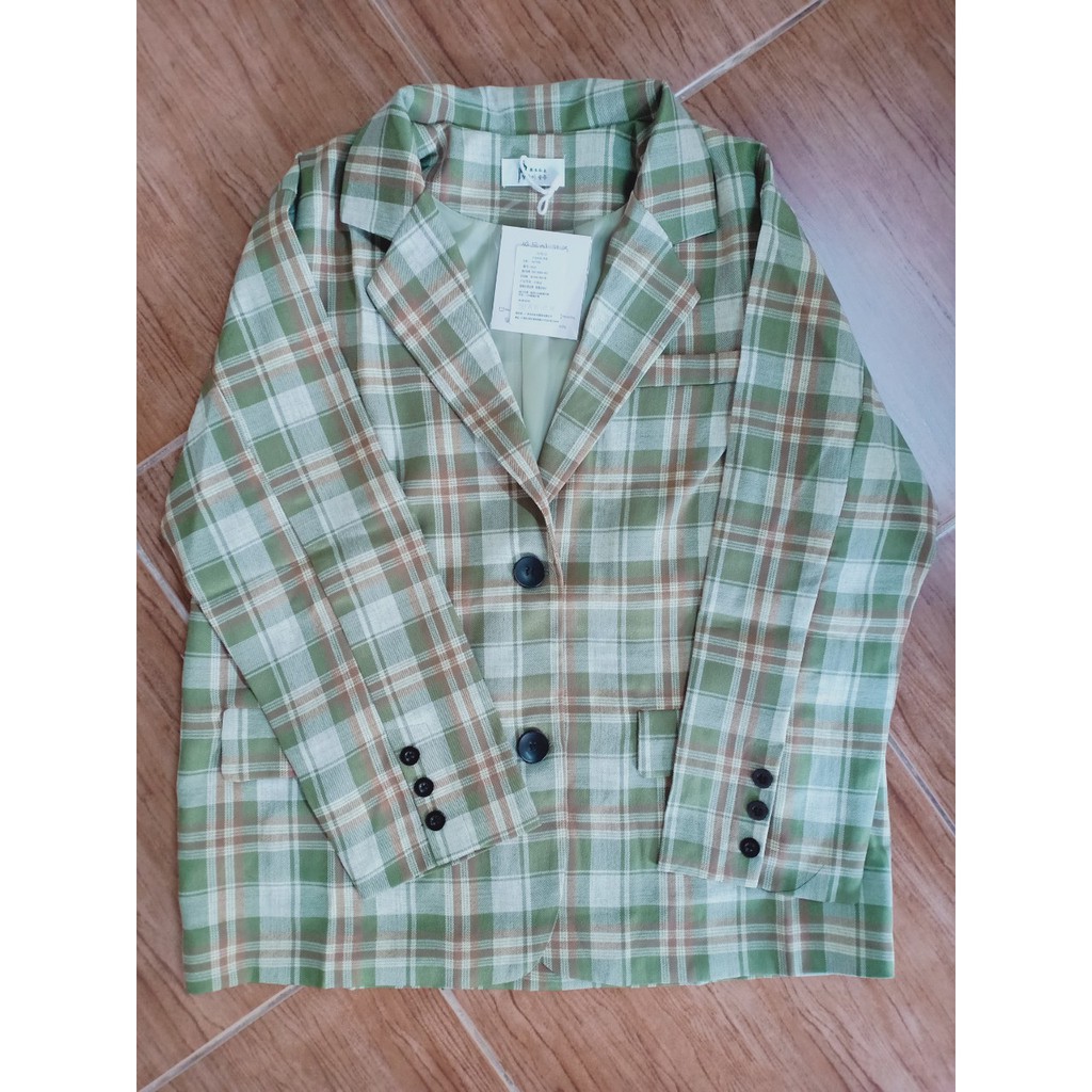 (Hàng Đẹp)Ảnh thật 4 hình cuối-HC317.Áo blazer kẻ caro xuân hè phiên bản mới Hàn Quốc | BigBuy360 - bigbuy360.vn