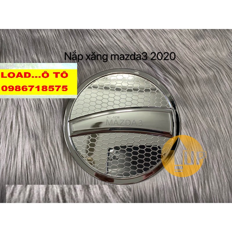 Ốp Nắp Bình Xăng Xe Mazda 3 2020-2021 Nhựa ABS Mạ Crom Sáng Bóng