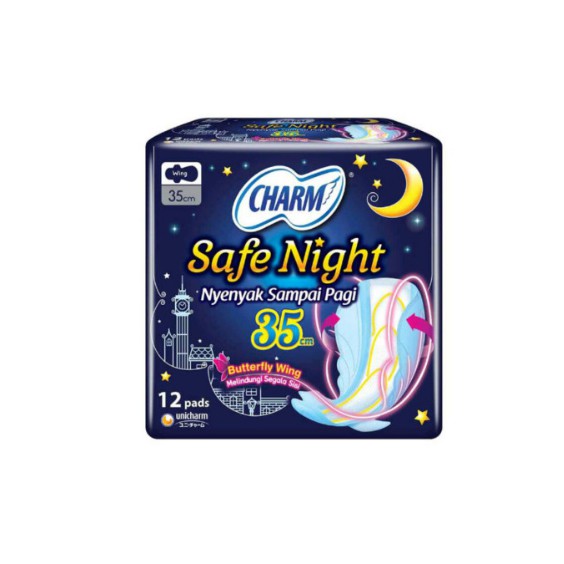 Charm Body Fit Super Comfort Night Wing 35cm 12 's