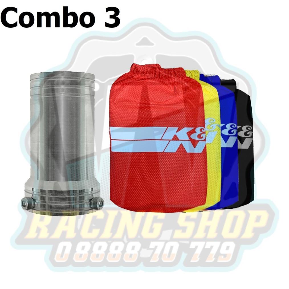 Co Gió Nhôm CNC Gắn Lọc Trụ K&amp;N Cho Họng Xăng STB, SCK, TA 32 Xe Winner - Winner X - GTR - Sonic