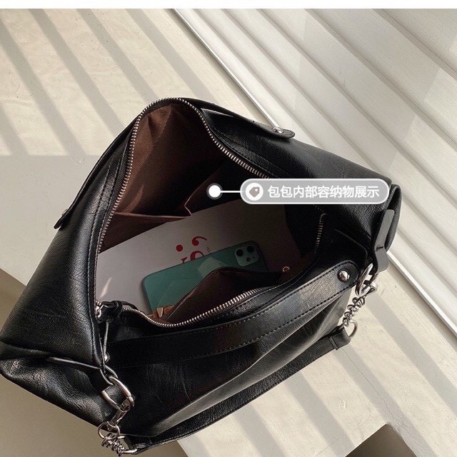 TÚI XÁCH TONE DA QUAI XÁCH DÂY PHỐI XÍCH SIZE 40X24CM