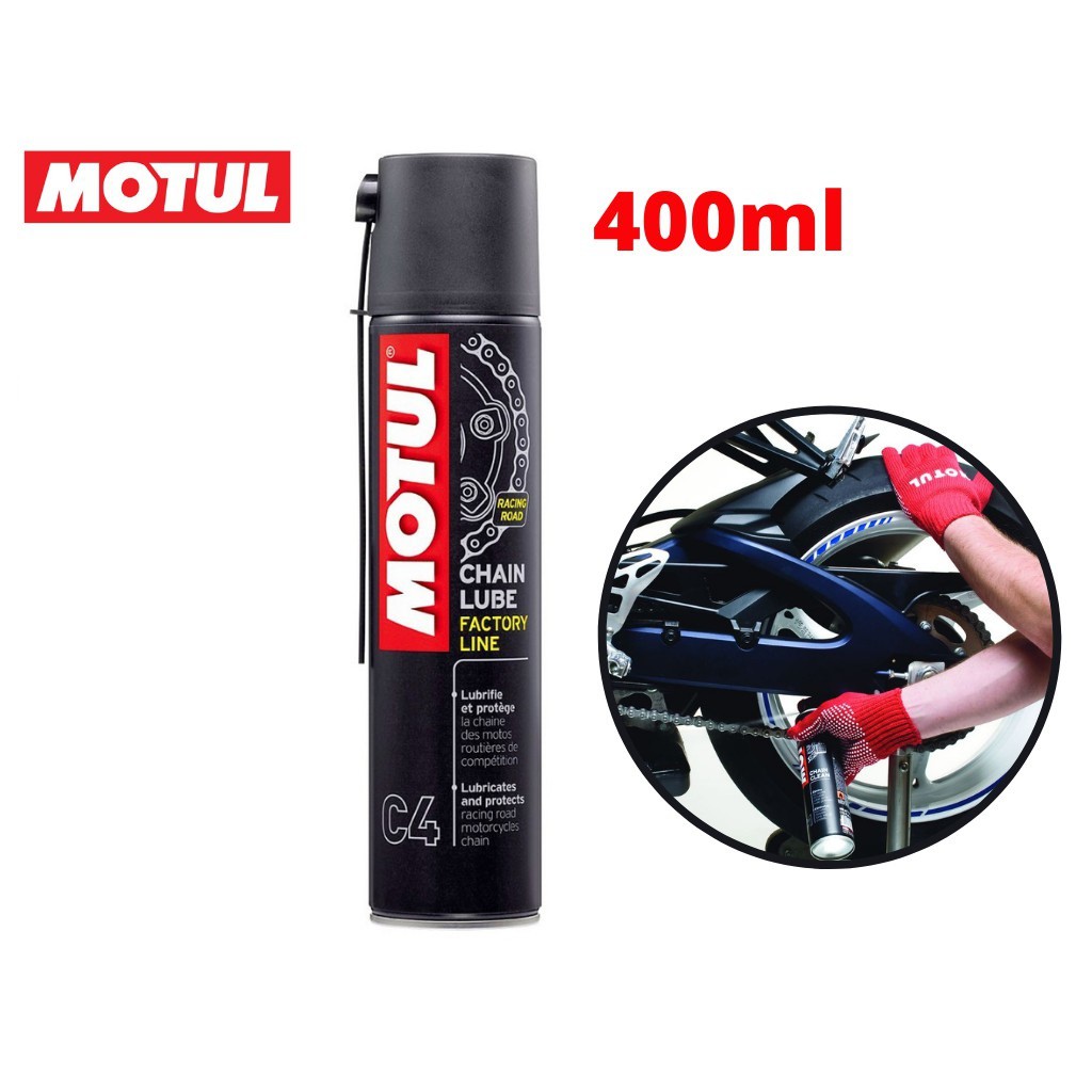 CHAI XỊT SÊN MOTUL C4 CHAIN LUBE FACTORY LINE 400ML