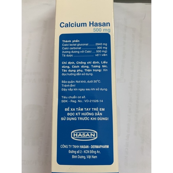 Viên sủi Calcium Hasan