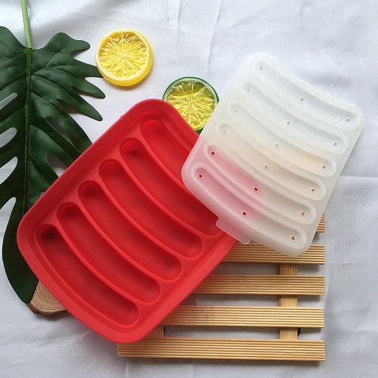 Khuôn Xúc Xích Silicon Chịu Nhiệt Làm Xúc Xích,Lạp Xưởng Cho Bé Ăn Dặm - Dụng Cụ 6 Ngẵn Làm Bánh