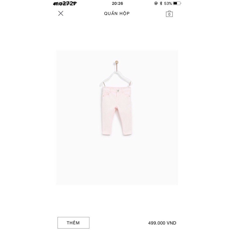 Quần jean hồng zara baby girl