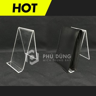 COMBO 10 Kệ Mica Trưng Bày Bóp Ví Cao (Trong Suốt)