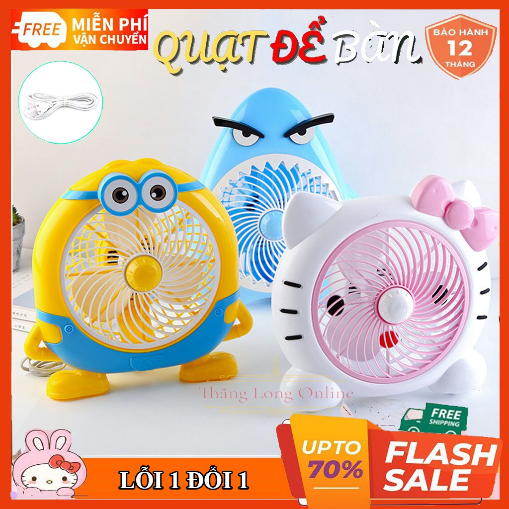 Quạt Mini Để Bàn Hình Thú Ngộ Nghĩnh, Đáng Yêu - Cực Mát, Tiện Lợi Nhỏ Gọn Cho Các Bé,Học Sinh, Sinh Viên, Dân Văn Phòng