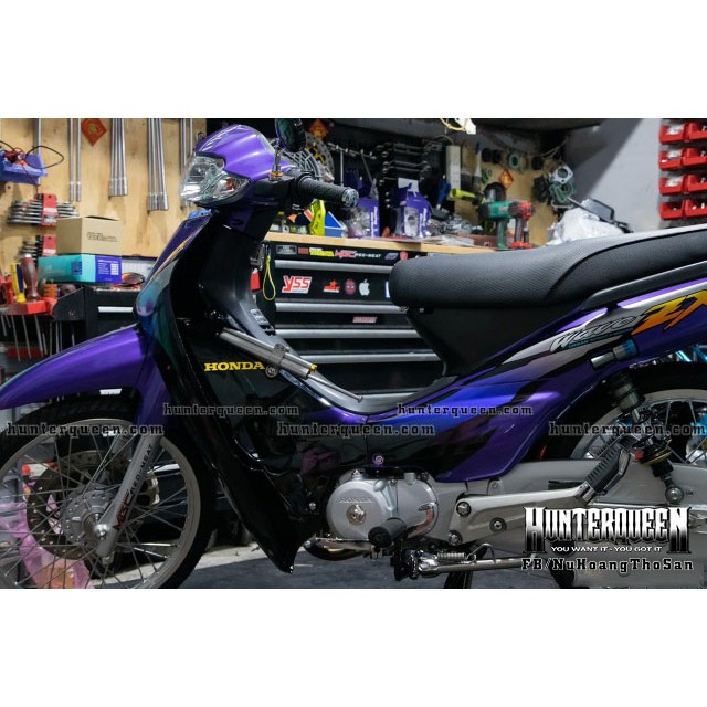 Tem rời WAVE nhỏ. Chế tem ZX tím đen nổi bật. Decal bền đẹp không bay màu