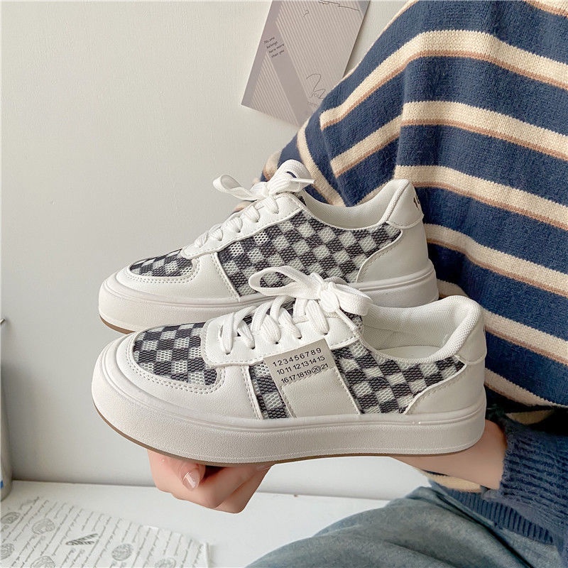 Giày Thể Thao Trắng Phối Lưới Thời Trang Xuân Hè Hàng Mới Cho Nữ 2022