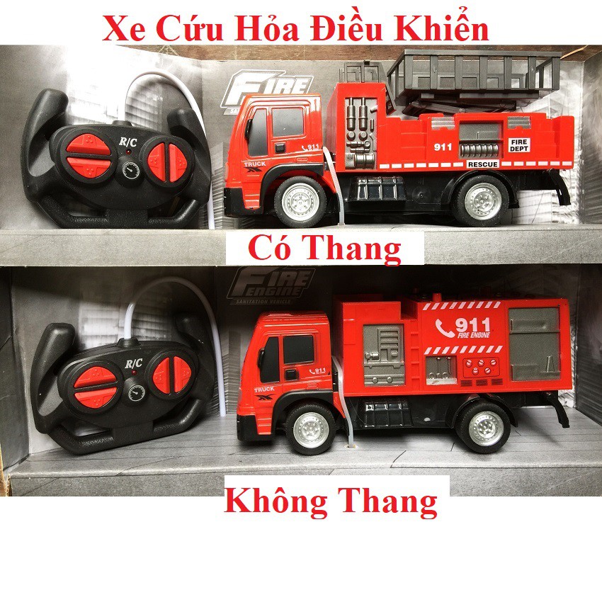 Đồ Chơi Xe Điều Khiển Từ Xa KINPOW Gồm Xe Rác, Xe Cứu Hỏa, Xe Công Trình Cho Bé Lựa Chọn Đam Mê