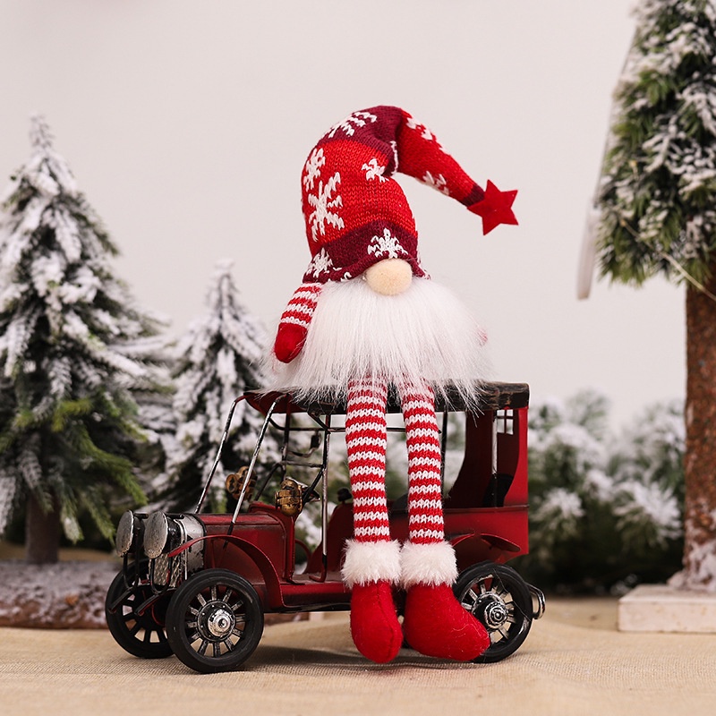 Trang trí cửa sổ bằng đèn Búp bê ông già Noel tỏa sáng Rudolph Búp bê vô diện Đồ trang trí tỏa sáng bri