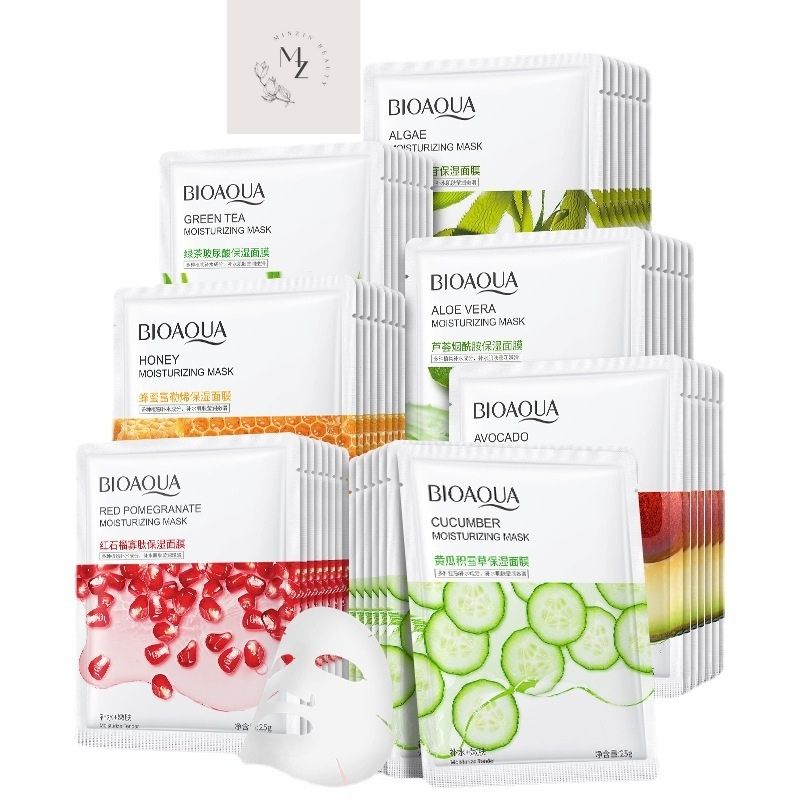 Mặt nạ giấy dưỡng ẩm, trắng da, se khít lỗ chân lông BIOAQUA 25g