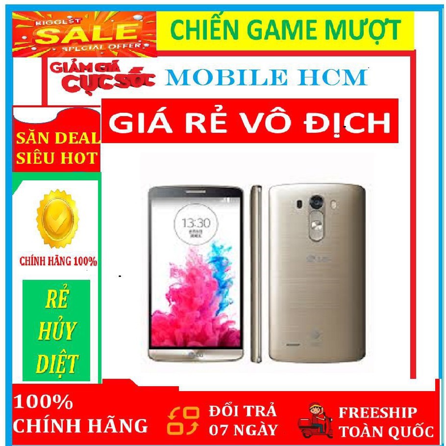 điện thoại LG G3 (màu XÁM ) ram 3G bộ nhớ 32G mới, Chơi LIÊN QUÂN/PUBG mượt