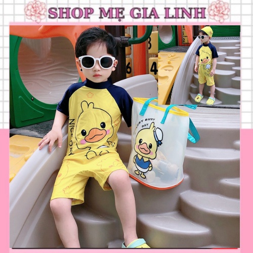 Hàng chính hãng Bộ bơi cho bé trai g-Duck 1-8 tuổi kèm mũ bơi bé từ 10 kg- 33 kg.