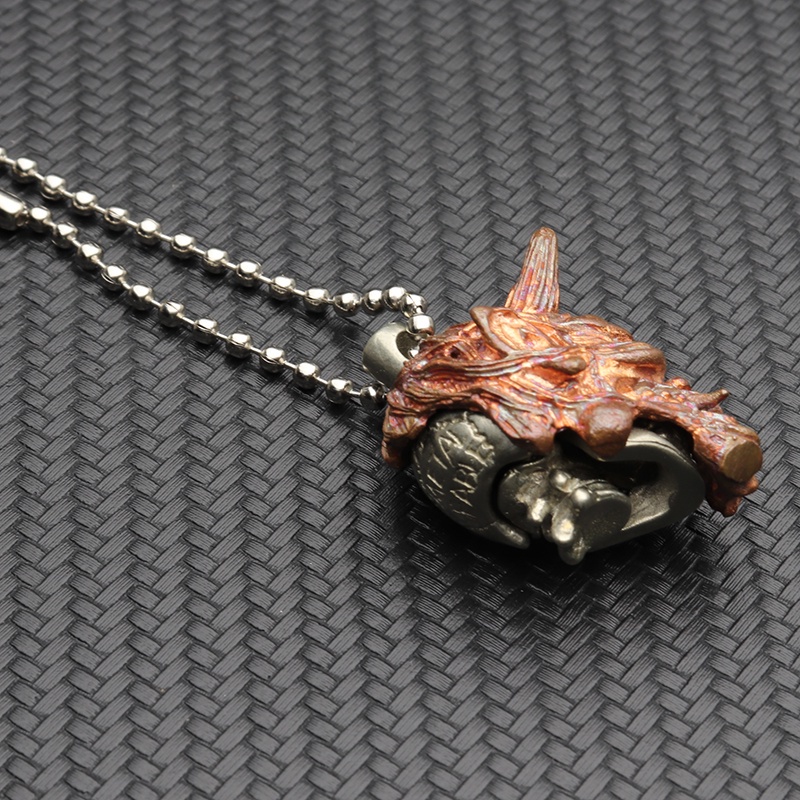 Móc khóa hình đầu lâu bằng đồng thau màu trắng DIY