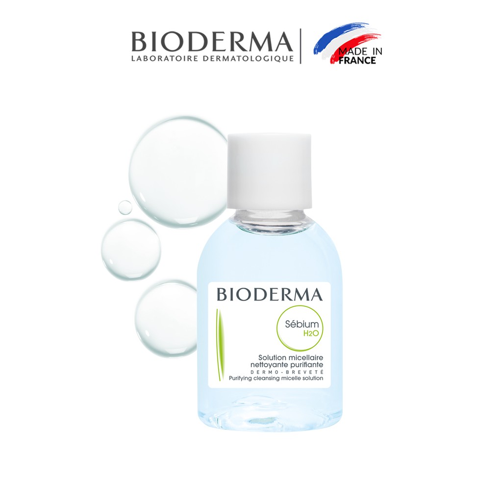 Dung dịch làm sạch và tẩy trang Micellar cho da hỗn hợp và da dầu Bioderma Sébium H2O - 20ml