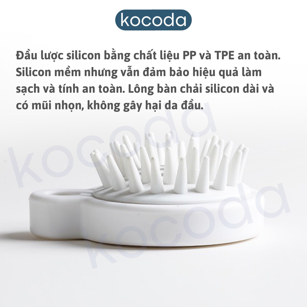 Lược gội đầu Silicone Nhật Bản giúp mát xa da đầu giảm rụng tóc và kích thích mọc tóc, gãi ngứa sạch gàu hiệu quả KOCODA