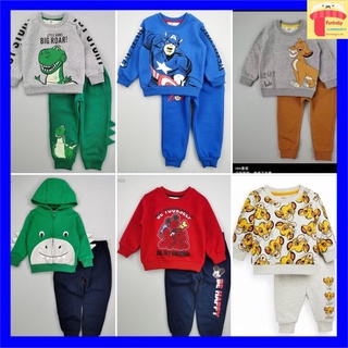 Bộ nỉ bông cho bé trai 2-6 tuổi hàng xuất Hm nhiều hình và màu, Đồ bộ thu đông trẻ em cao cấp dày dặn ấm ấp không bai xù