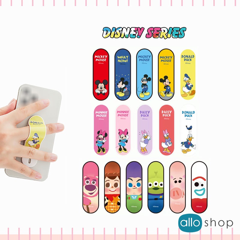 Giá Đỡ Dạng Nhẫn Phone Ring Holder Mickey & Friends 3D Nổi, Hỗ Trợ Sạc Không Dây Và Chân Đế, Dùng Cho Tất Cả Điện Thoại