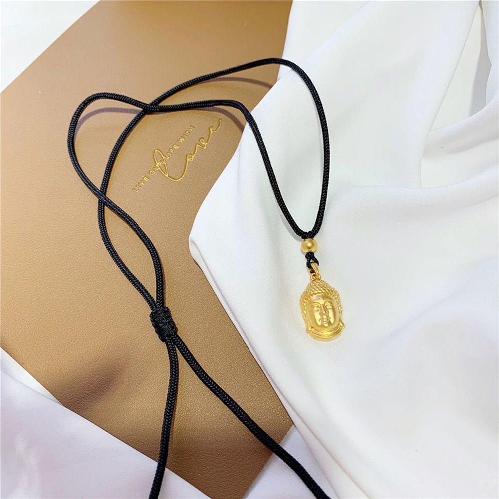 MXGOODS Vòng cổ Mặt Hình Đầu Phật Màu Sắc Sáng Tạo Cho Nữ