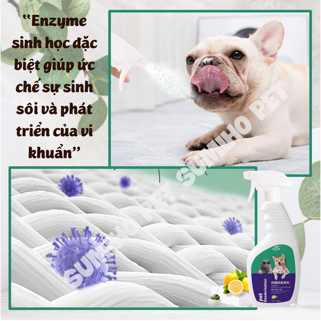 Chai xịt khử mùi chuồng trại và chỗ ở cho thú cưng Borammy (Chai 500ml)