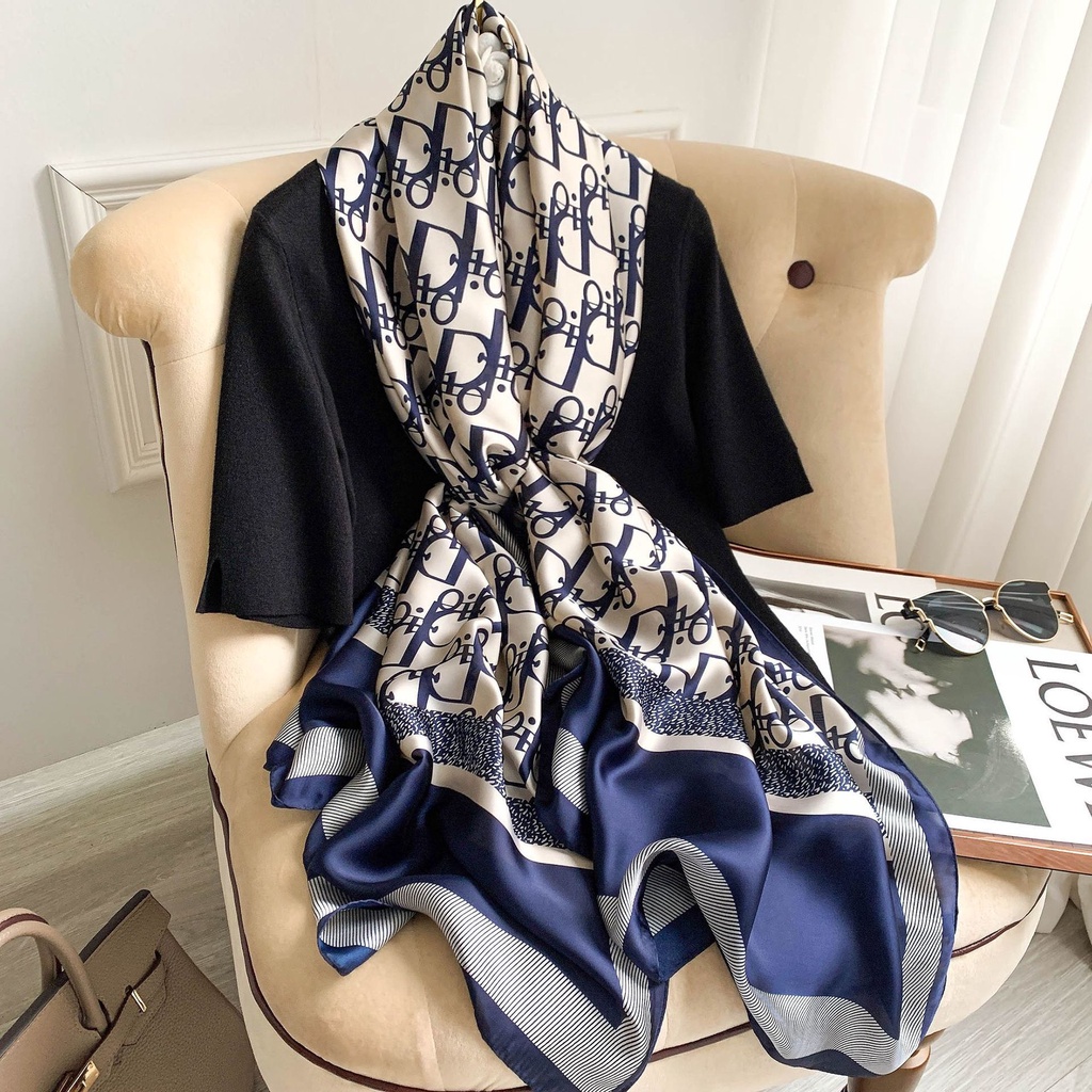 Khăn choàng chống nắng 180*90cm họa tiết phong cách Âu Mỹ thời trang mùa hè