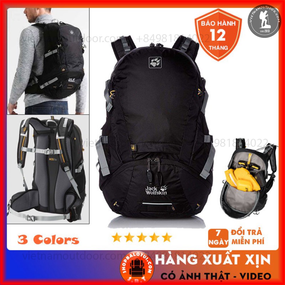 Balo phượt Jack Wolfskin Moab Jam -MARVERICK- RECCO 30L -Balo Du lịch nam nữ-Balo hiking-balo trekking -leo núiXUẤT DƯ