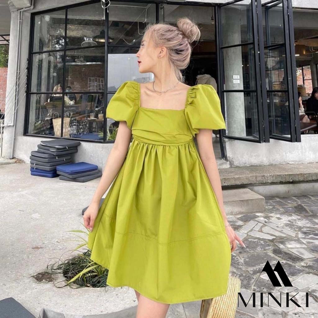 ĐẦM TAY BỒNG NƠ LƯNG SIÊU XINH - CHẤT LIỆU CAO CẤP - MÀU XANH BƠ | BigBuy360 - bigbuy360.vn