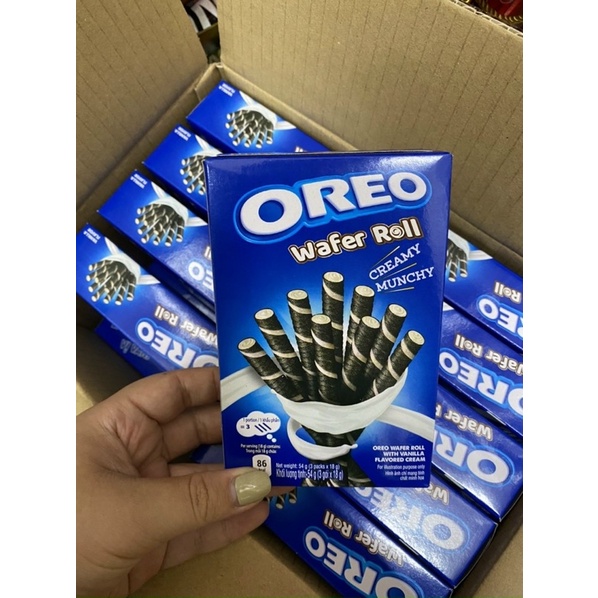 BÁNH QUẾ OREO WAFER ROLL HỘP NHỎ 54gr