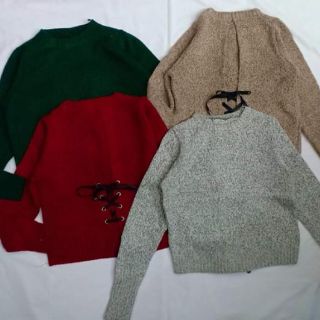 Áo len buộc nơ sau