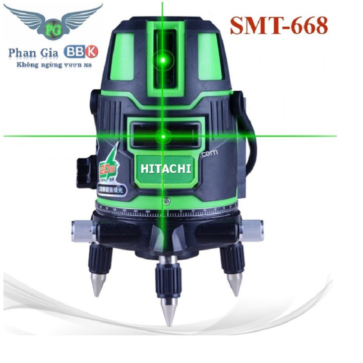 Máy Cân Mực Bắn Cốt HITACHI Laser 5 Tia xanh (Tặng kèm chân 1,2m)