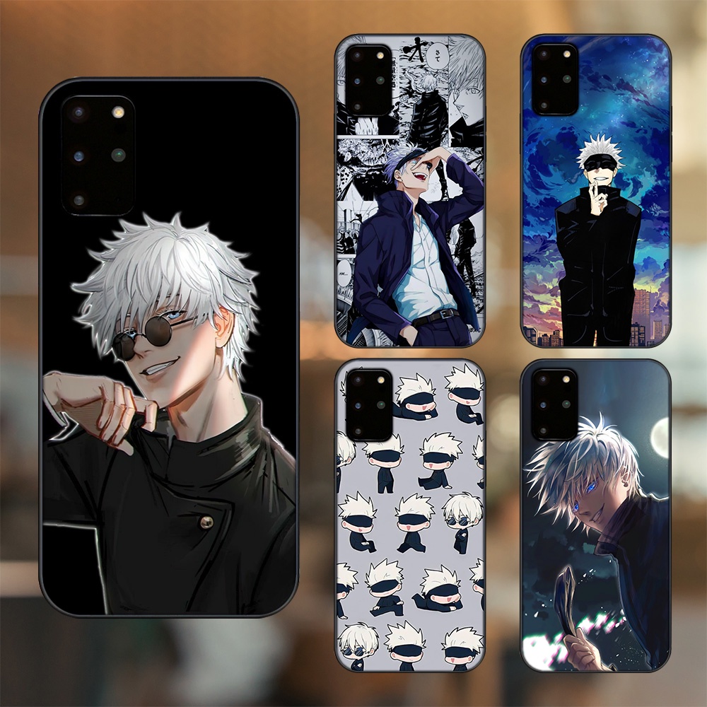Ốp lưng Samsung S20 Plus viền đen in hình Satoru Jujutsu Kaisen